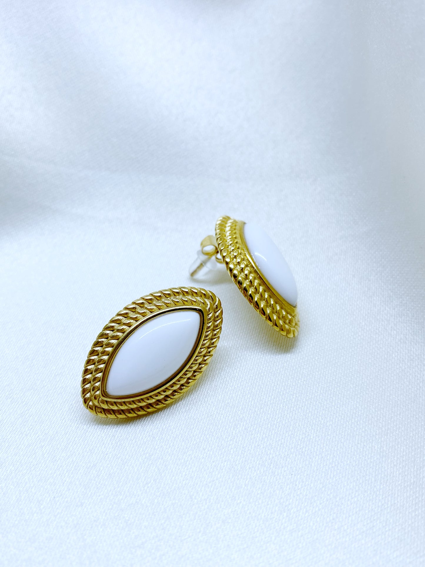 Aretes Lulú - Acero inoxidable blanco