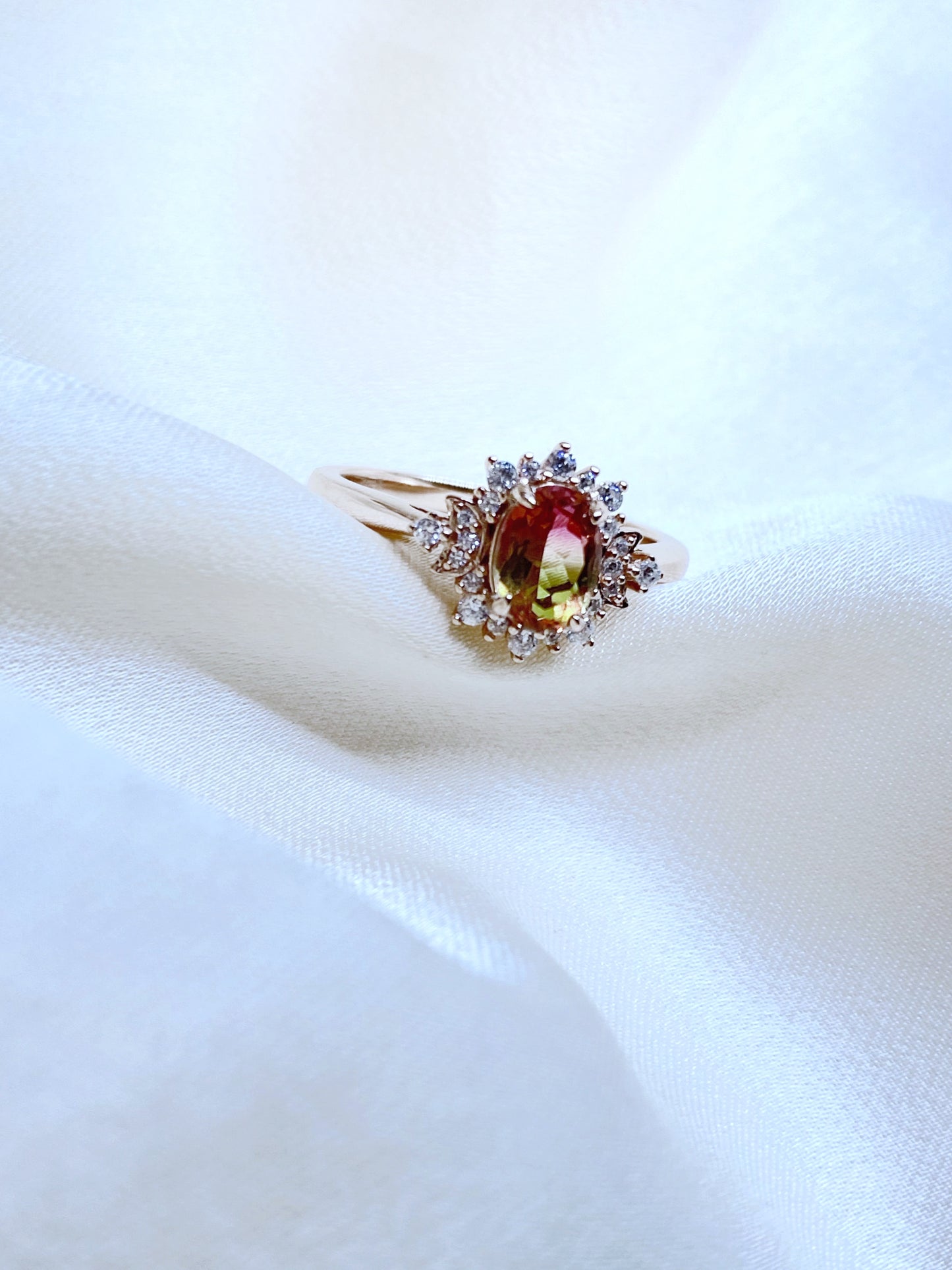Anillo Sol y Luna Turmalina