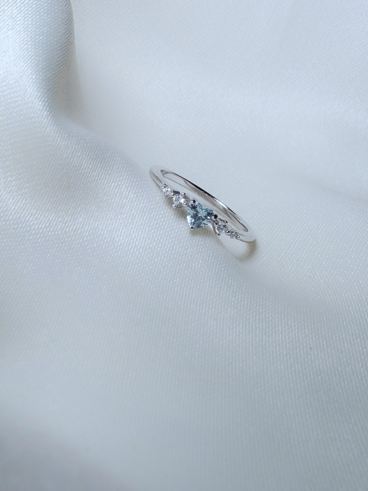 Anillo Corazón mini Sky blue