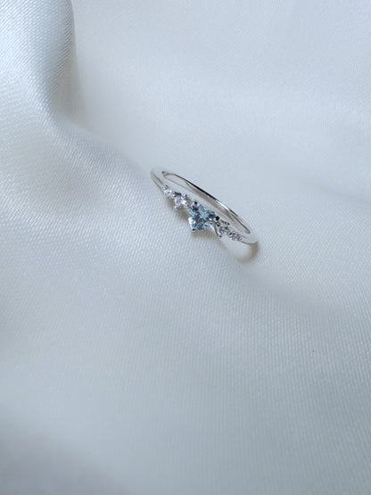 Anillo Corazón mini Sky blue