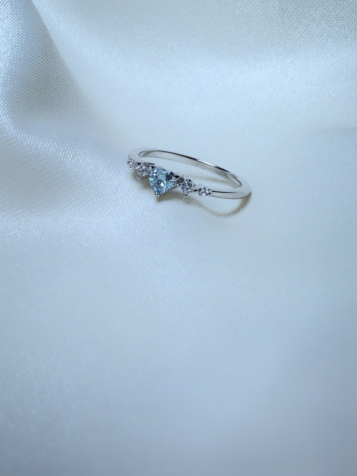Anillo Corazón mini Sky blue