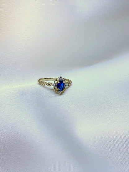 Anillo Aurora Blue Gold