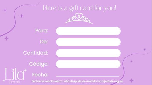 Tarjeta de Regalo electrónica