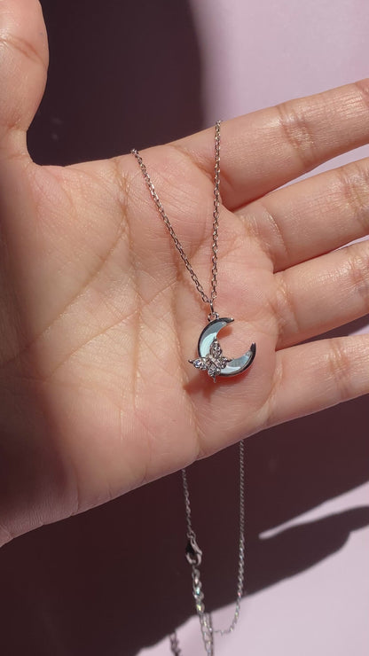 Cadenita Luna y mariposita