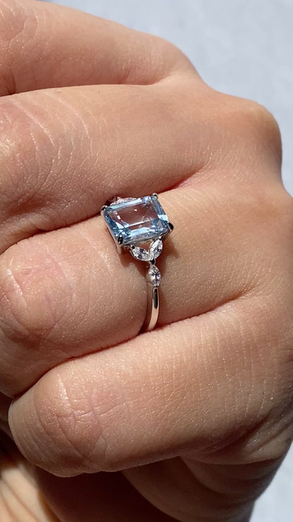 Anillo Valentina Sky Blue